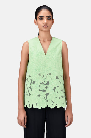 A-Line Sleeveless V-Neck Top