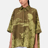 Oversized Monotone Landscape Print Shirt