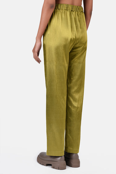 Heavy Satin Straight Fit Trousers