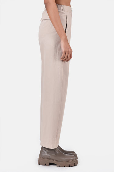 Straight Fit Trousers with Detailed Construction