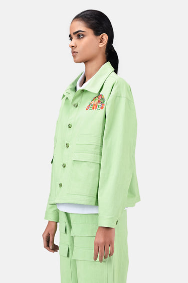 Mint Breeze Embroidered Jacket