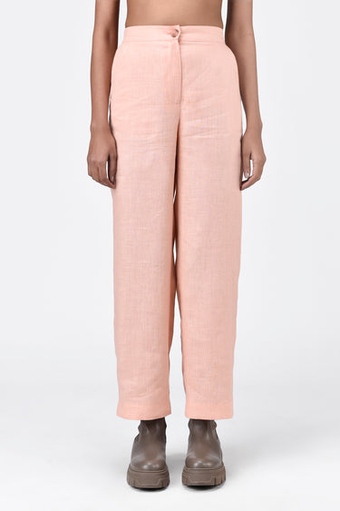 Straight Fit Trousers With Striped Detail