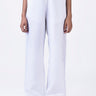 White Linen Straight Fit Trousers