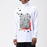 Paris To Delhi Printed Mens Turtle Neck T-Shirt