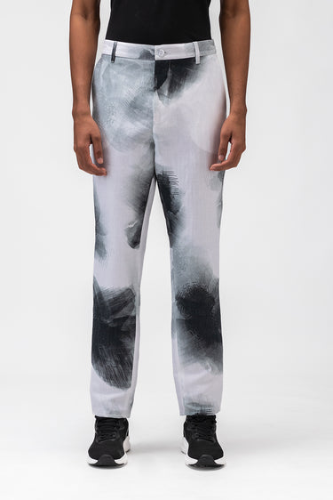 Ombre Floral Mens Linen Trousers