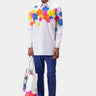 Multicoloured Florals Mens Kurta With Darts