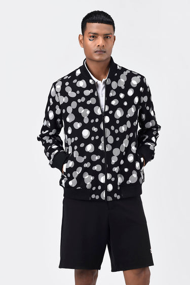 Polka Dot Tulle Mens Bomber Jacket