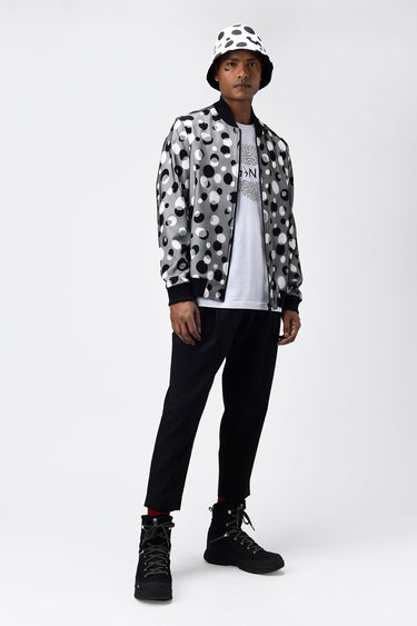 Polka Dot Tulle Mens Bomber Jacket