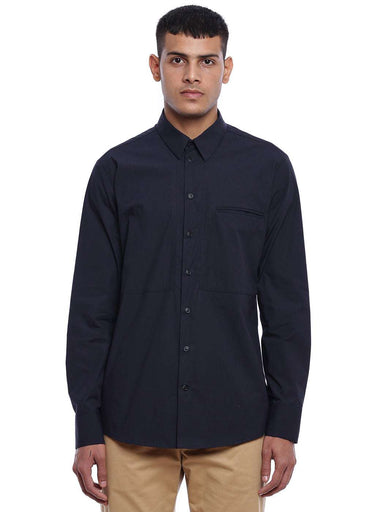 Navy Blue Mens Cotton Shirt