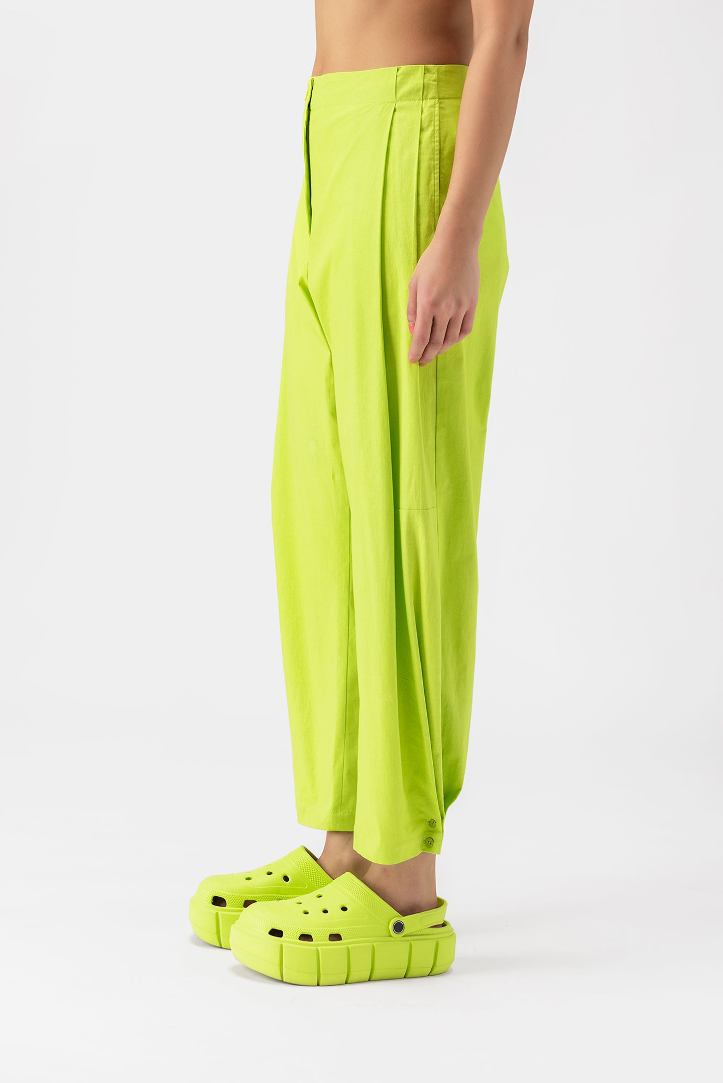 Buy Popwings Neon Green Crush Bootcut Women Ring Trouser  Neon Green  Stretchable Self Design Ring Wide Leg Trouser for Women Online at Best  Prices in India  JioMart