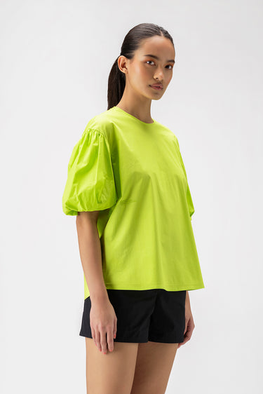 Round Neck Top with Baloon Sleeves