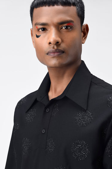 Mens Kurta with Metallic Embroidery