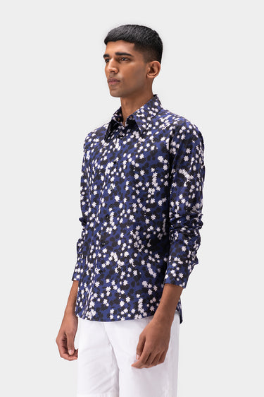 Floral Collage Mens Cotton Shirt