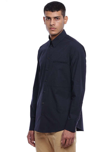 Navy Blue Mens Cotton Shirt