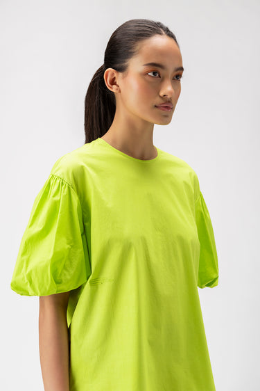 Round Neck Top with Baloon Sleeves