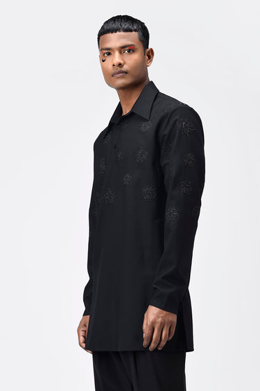 Mens Kurta with Metallic Embroidery