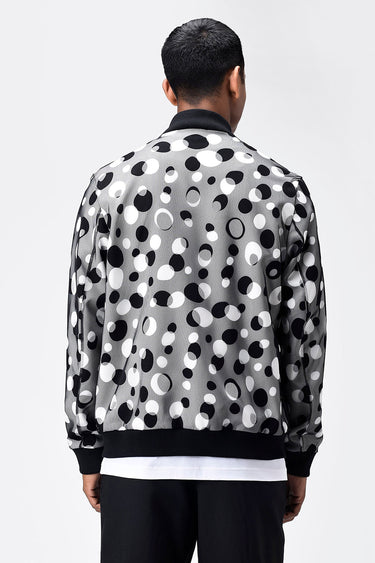 Polka Dot Tulle Mens Bomber Jacket