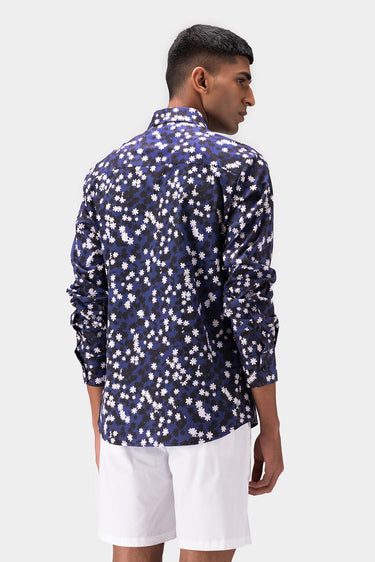 Floral Collage Mens Cotton Shirt