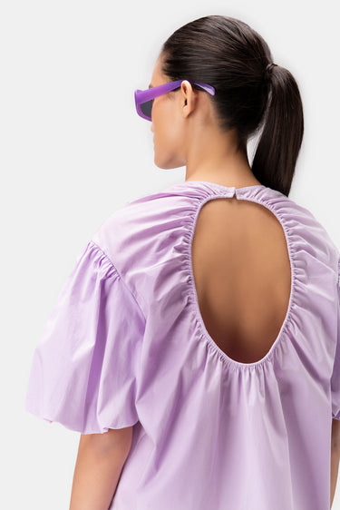 Round Neck Top with Baloon Sleeves