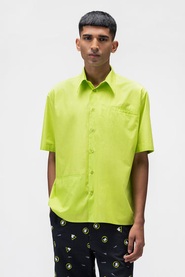 Mens Shirt With Asymmetrical Pockets