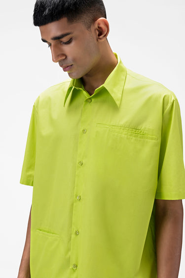 Mens Shirt With Asymmetrical Pockets